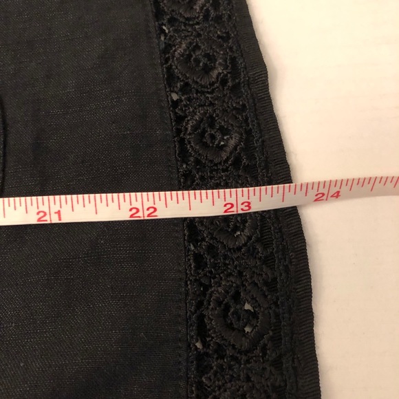 Kleen Linen Rayon Black Button Down Blouse - Picture 11 of 11